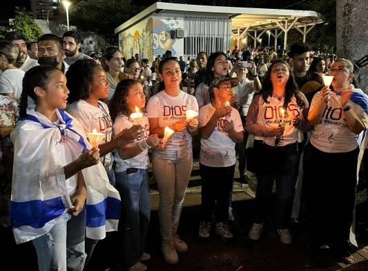 Comunidad evangélica realizó una manifestación en apoyo a Israel 