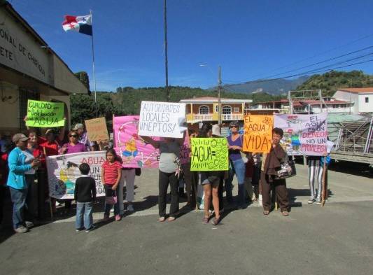 Protestas en Boquete por falta de agua.