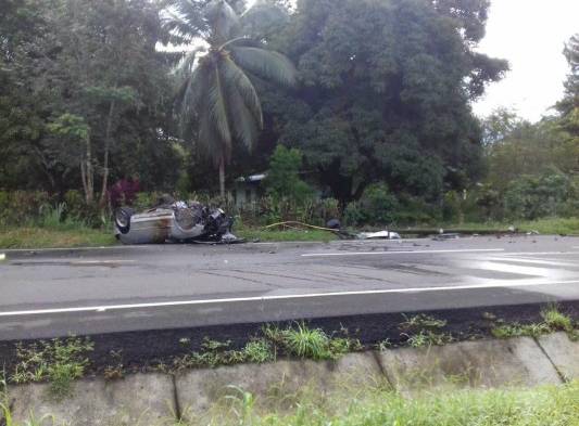 Imagenes del accidente en Chiriquí.