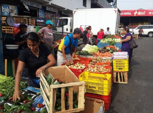 Algunos vendedores de verduras no seguían las normas sanitarias.