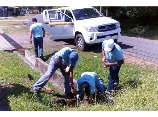 Personal del IDAAN trabaja en el área.