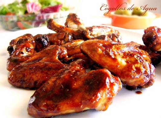 Alitas en salsa agridulce