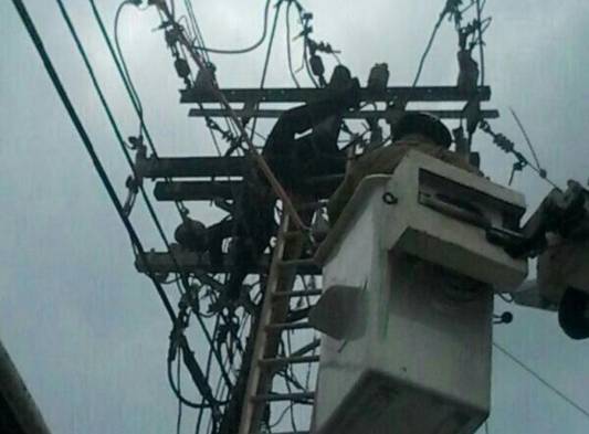 Por varias horas permaneció guindando, el cuerpo sin vida del obrero