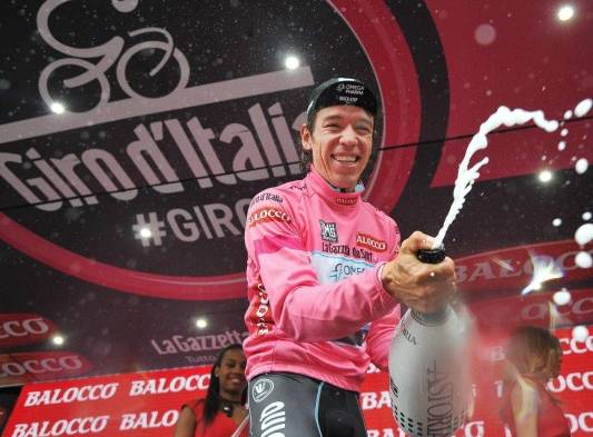 Rigoberto Urán se vistió de rosa.