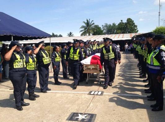 Sepelio de policía .