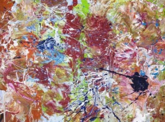 Boxeador pinta a puñetazos