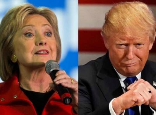 Los candidatos Hillary Clinton y Donald Trump