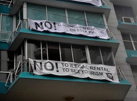 Residentes del PH. Cristal en El Cangrejo denunciaron el uso ilegal de los apartamentos para turismo sexual.