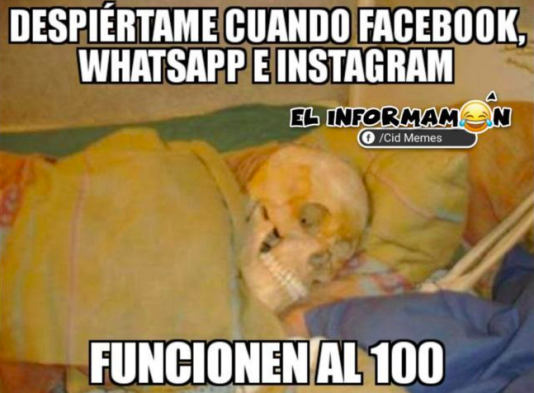 Los memes sobre la caída de Instagram, Facebook y WhatssApp de este miércoles