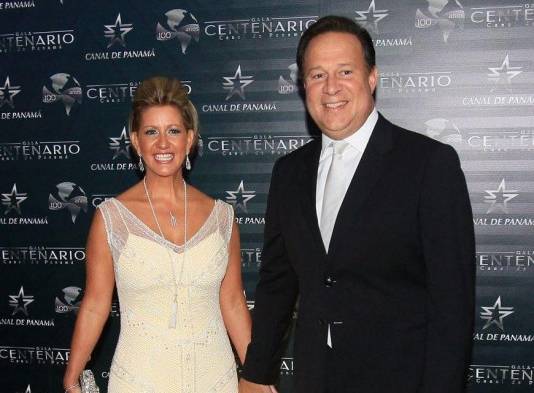 El presidente Juan Carlos Varela y la primera dama Lorena de Varela.