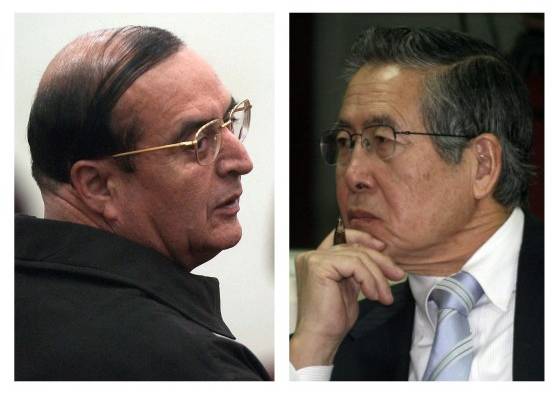 Ex asesor presidencial peruano Vladimiro Montesinos (i) y al ex presidente de Perú Alberto Fujimori.