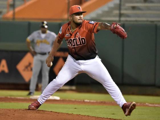 Jaime Barría, durante su salida.