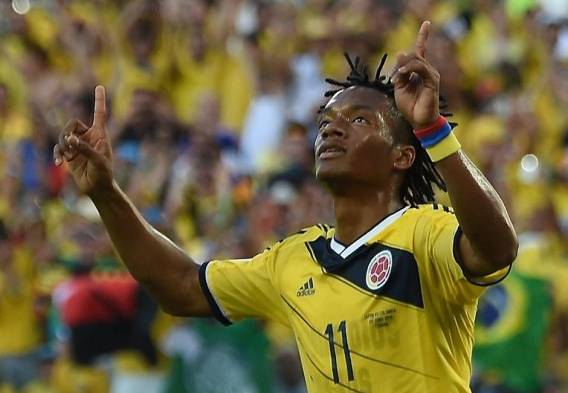 Juan Cuadrado, mediocampista colombiano.