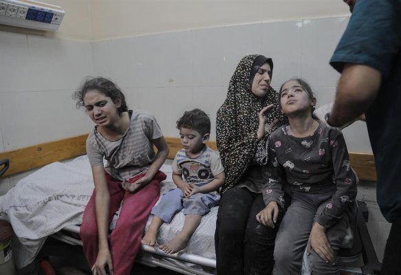 Varios niños heridos en un bombardeo israelí.