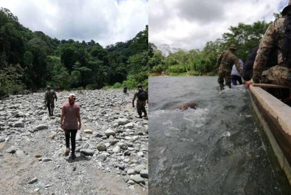 Agentes del Senafront encontraron los cuerpos en el río Marraganti.