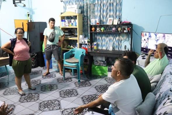 Migrantes venezolanos varados ahora en Tapachula (México).