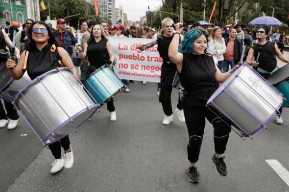 El gran paro nacional de Colombia, convocado por centrales obreras.