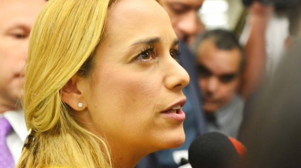 Tintori, esposa del opositor detenido Leopoldo López.