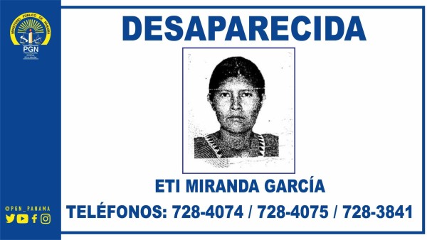 Mujer se encuentra desaparecida en Chiriquí 