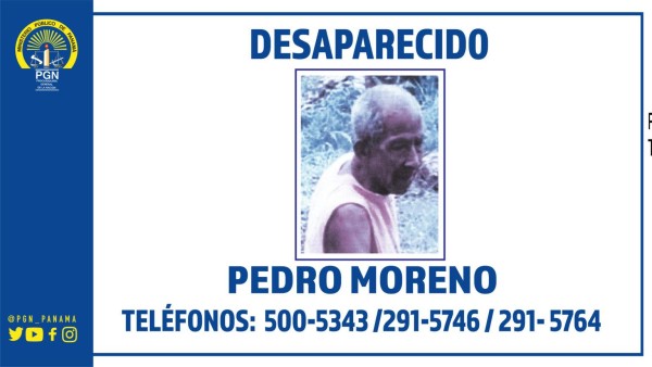 ¡Desaparecido! MP pide ayuda para ubicar a Pedro Moreno