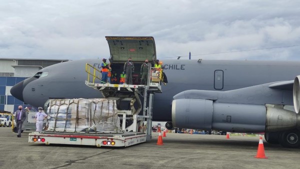 La carga fue enviada en un avión de Chile.