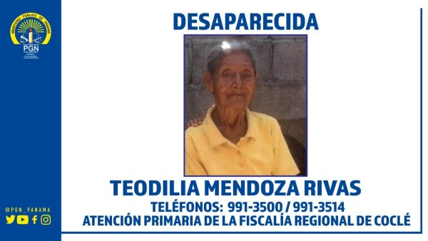 Teodilia Mendoza está desaparecida desde el 12 de marzo de 2022