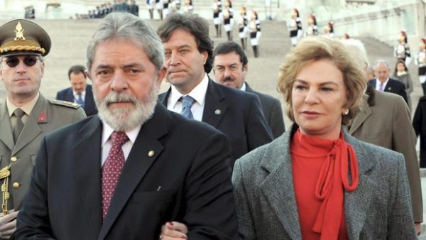 Expresidente brasileño, Luiz Inácio Lula da Silva y su esposa María Leticia Rocco.
