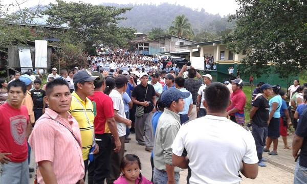Protestas de residentes de la comunidad del Valle de Riscó en el distrito de Changuinola, provincia de Bocas del Toro.