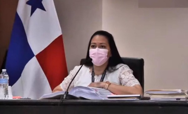 Jueza Baloisa Marquínez, este viernes 16 de septiembre en la audiencia preliminar.