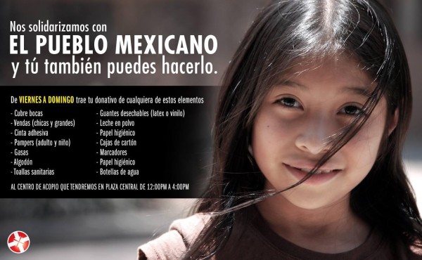Metromall recolecta insumos para los afectados de los terremotos de México 