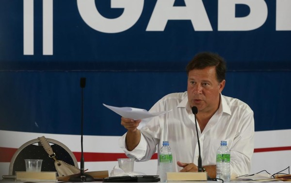 El presidente Juan Carlos Varela en Consejo de Gabinete en Los Santos.