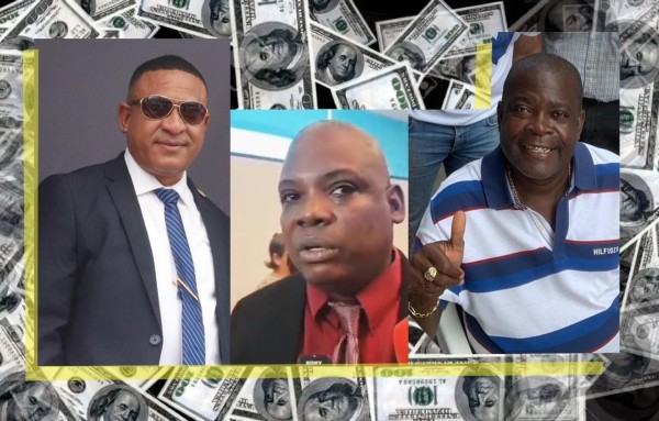 Los representantes Luis Díaz (i), Edgar Góndola (c) y Senen Mosquera (d), entre los que reciben más ingresos mensuales.