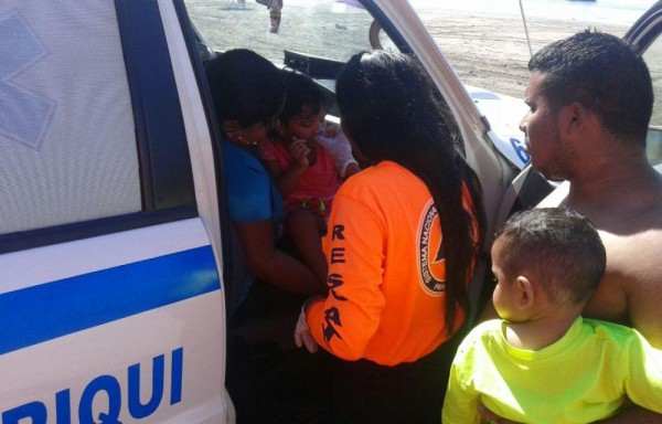 Quemadura de niña en Las Lajas.