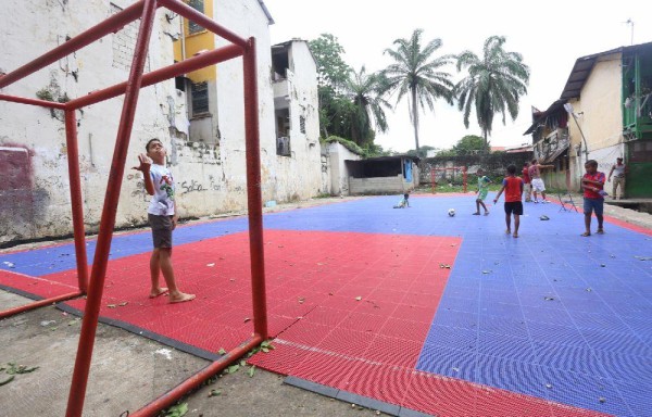 En esta cancha birreó el futbolista panameño