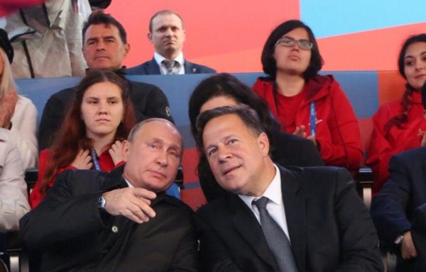 Presidente Varela con el mandatario de Rusia, Vladimir Putin.