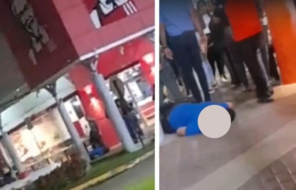 Quedó tendido en la entrada del comercio, ante la mirada de varios testigos.