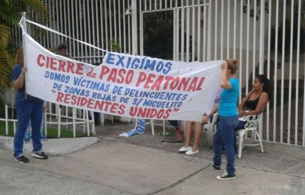 Protesta de moradores de La Castellana.