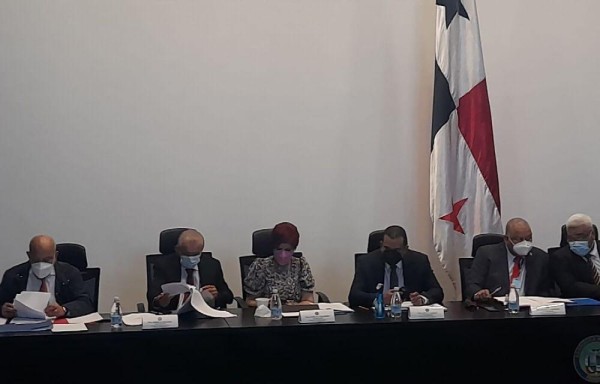 Algunos partidos políticos en la comisión.