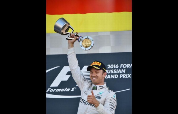 Nico Rosberg celebra.