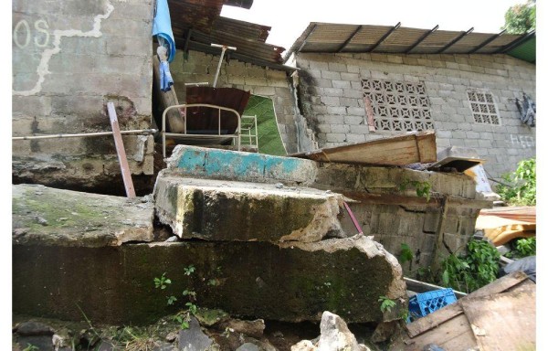 Tres hogares resultaron afectados.