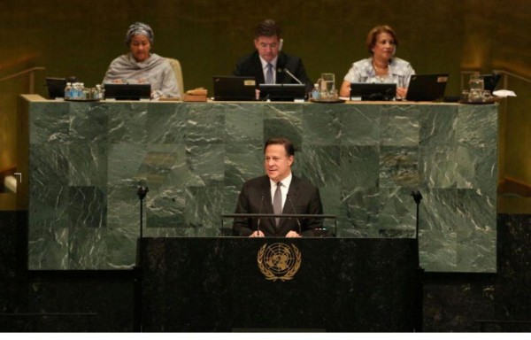 En el discurso, Varela destacó el combate al crimen organizado y al terrorismo por Panamá.