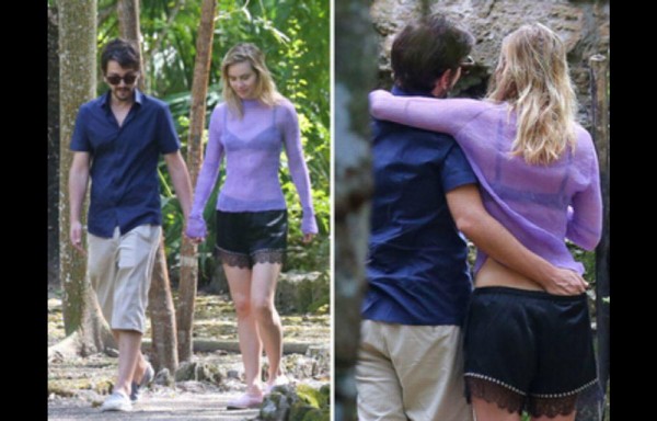 Captan a Diego Luna y Suki Waterhouse en Tulum