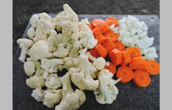 Crema de coliflor y zanahoria