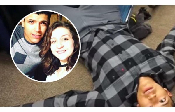 Sin embargo, la joven de 19 años de edad, quien se encuentra embarazada, terminó matando a su pareja al instante.