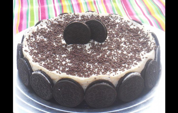 Sencillo pastel de galletas óreo