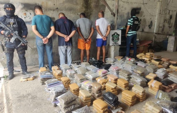 Droga hallados dentro de un taller