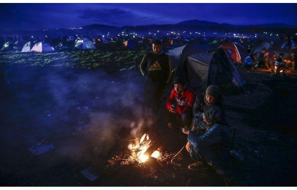 Vista general del campamento de refugiados de Idomeni, en la frontera de Grecia con Macedonia.