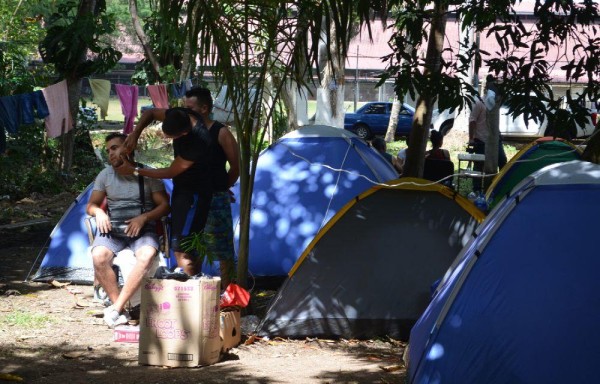 Campamento en Cáritas.