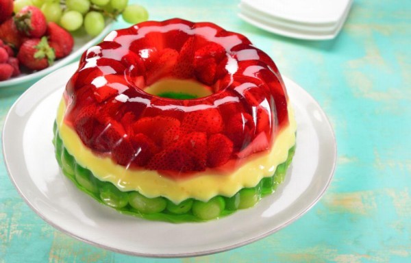 Gelatina con frutas