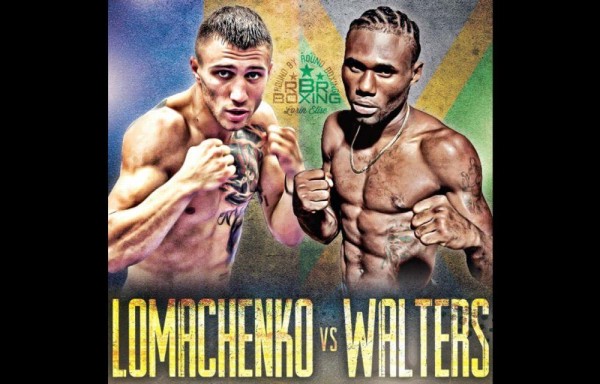 El ucraniano Vasyl Lomachenko (i) junto a Nicholas Walters.